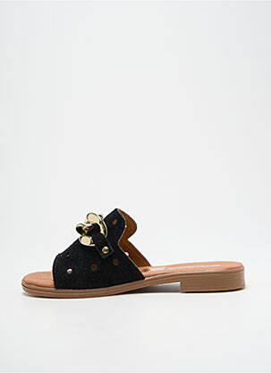 Mules/sabots nubuck talon plat jusqu'à 3cm noir INNOVATION femme
