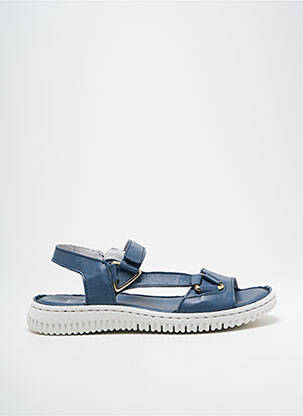 Sandales/nu pieds matière lisse talon plat jusqu'à 3cm bleu ELUE PAR NOUS femme