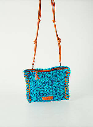 Sac multipoches forme rectangulaire bleu SURKANA femme