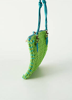 Sac bandoulière forme rectangulaire vert SURKANA femme