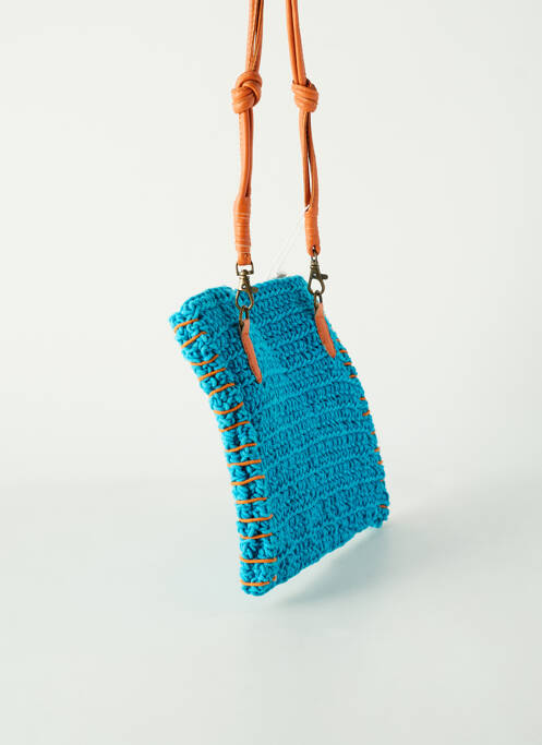 Sac multipoches forme rectangulaire bleu SURKANA femme