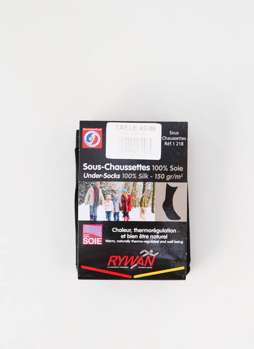 Chaussettes noir RYWAN pour homme