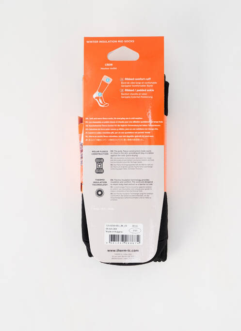 Chaussettes noir THERM-IC pour homme