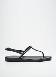 Tongs fermeture boucle(s) talon plat jusqu'à 3cm noir CROCS femme