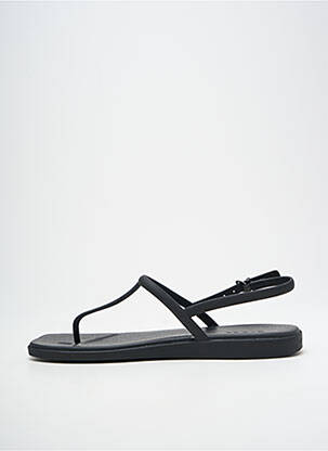 Tongs fermeture boucle(s) talon plat jusqu'à 3cm noir CROCS femme