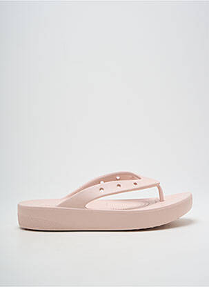 Tongs bout ouvert talon de 4 à 6cm rose CROCS femme