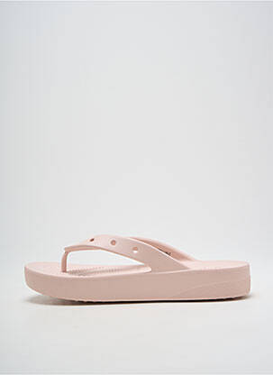 Tongs bout ouvert talon de 4 à 6cm rose CROCS femme