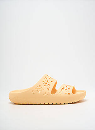 Mules/sabots bout ouvert talon plat jusqu'à 3cm jaune CROCS femme