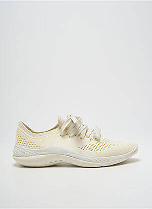 Baskets bout rond talon plat jusqu'à 3cm beige CROCS femme
