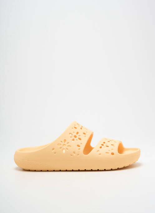 Mules/sabots bout ouvert talon plat jusqu'à 3cm jaune CROCS femme
