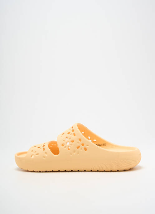 Mules/sabots bout ouvert talon plat jusqu'à 3cm jaune CROCS femme