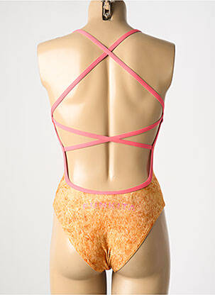 Maillot de bain 1 pièce imprimé fantaisie haut soutien-gorge emboitant orange FUNKITA femme
