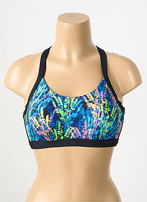 Haut de maillot de bain stretch haut soutien-gorge avec mousse de rembourrage amovible noir FUNKITA femme