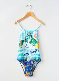 Maillot de bain 1 pièce imprimé fantaisie bleu FUNKITA fille
