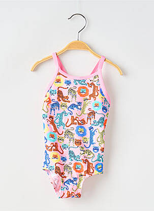 Maillot de bain 1 pièce imprimé fantaisie rose FUNKITA fille