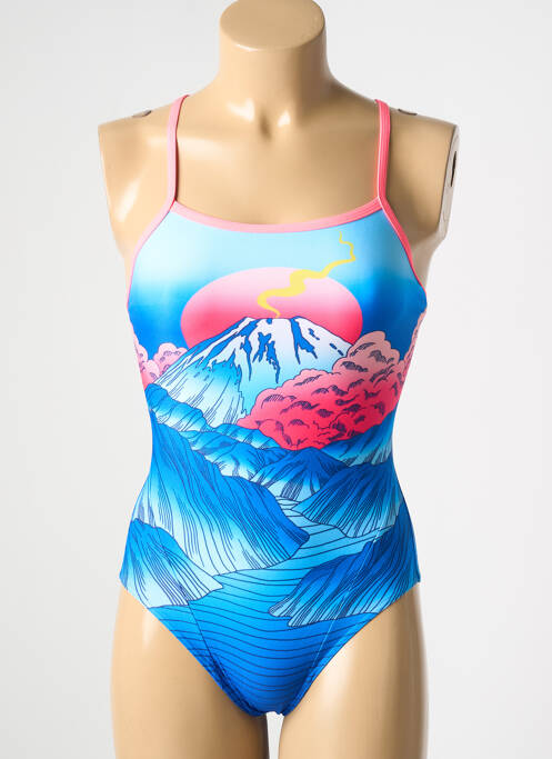 Maillot de bain 1 pièce bleu FUNKITA pour femme