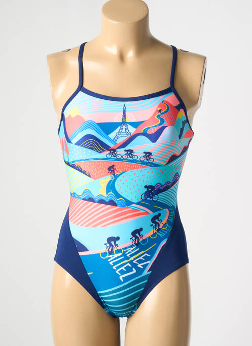 Maillot de bain 1 pièce bleu FUNKITA pour femme