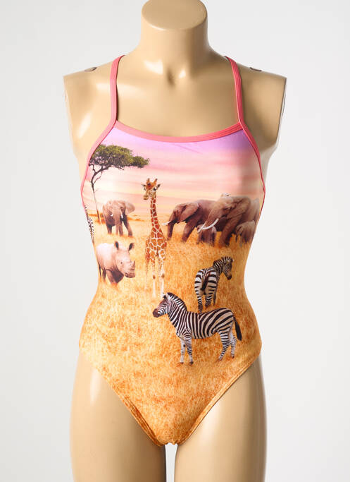 Maillot de bain 1 pièce orange FUNKITA pour femme