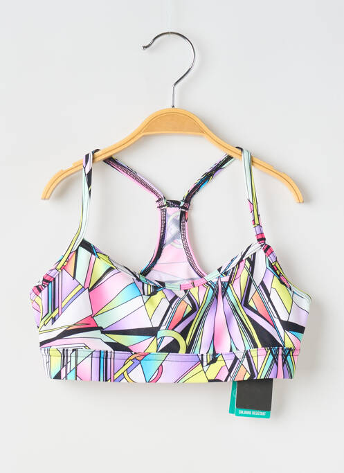Haut de maillot de bain bretelles élastiquées ajustables noir FUNKITA fille