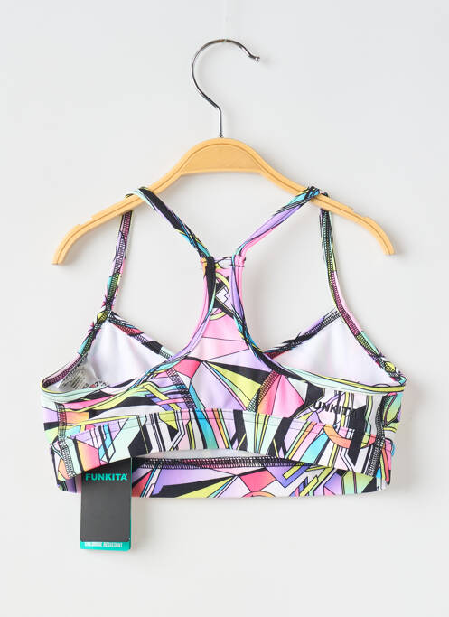 Haut de maillot de bain bretelles élastiquées ajustables noir FUNKITA fille