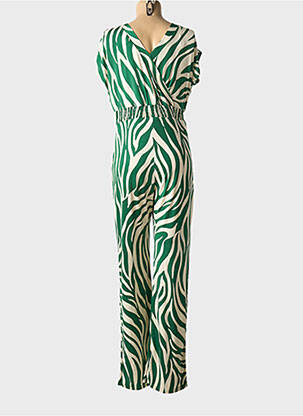 Combi-pantalon manches courtes manches courtes vert MORGAN femme