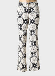 Pantalon flare taille normale taille normale beige MORGAN femme