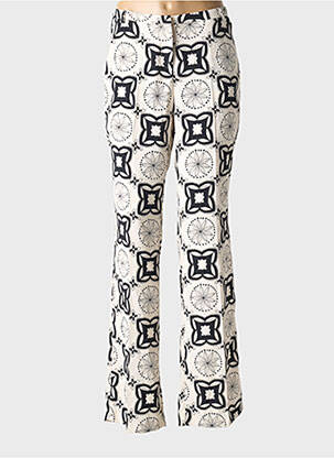 Pantalon flare taille normale taille normale beige MORGAN femme