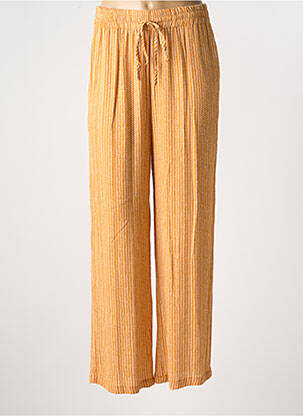 Pantalon droit taille élastique taille normale jaune MOLLY BRACKEN femme