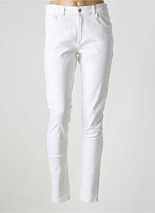 Jeans coupe slim stretch taille normale blanc B.YOUNG femme