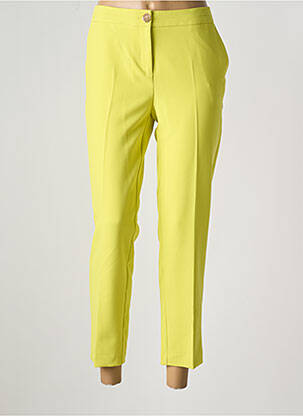 Pantalon 7/8 taille à pinces taille normale jaune MORAGN femme