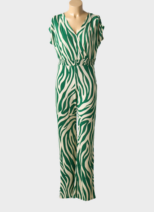 Combi-pantalon manches courtes manches courtes vert MORGAN femme