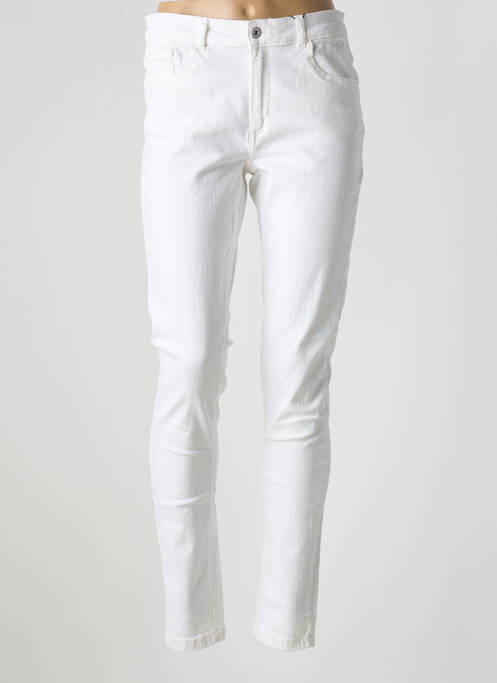 Jeans coupe slim blanc B.YOUNG pour femme