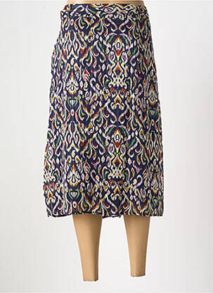 Jupe mi-longue stretch bleu MOLLY BRACKEN femme