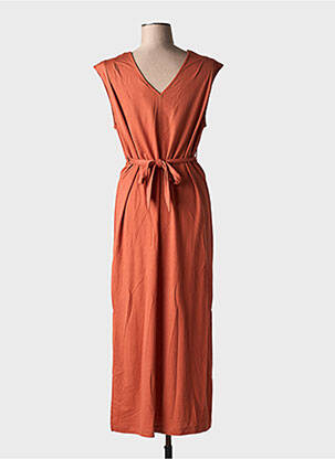 Robe longue manches courtes manches courtes orange TIFFOSI femme