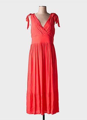 Robe longue manches bretelles ajustables sans manche rouge MOLLY BRACKEN femme