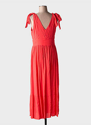 Robe longue manches bretelles ajustables sans manche rouge MOLLY BRACKEN femme