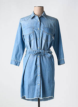 Robe courte manches 3/4 manches 3/4 bleu LOLA ESPELETA femme