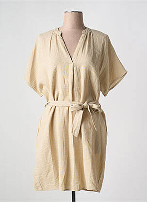 Robe courte manches courtes manches courtes beige VILA femme
