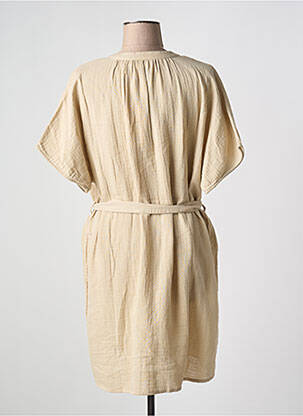 Robe courte manches courtes manches courtes beige VILA femme