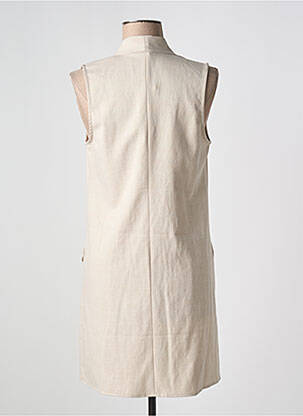 Robe courte sans manche sans manche beige LOLA ESPELETA femme