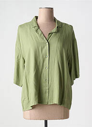 Chemisier tissage crêpe manches 3/4 vert VILA femme
