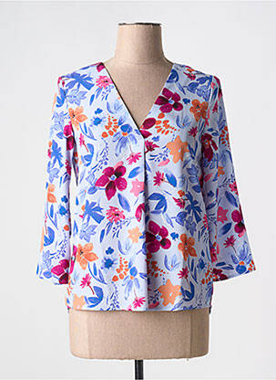 Blouse imprimé fleurs manches 3/4 violet TIFFOSI femme