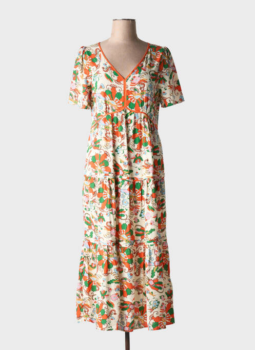 Robe longue orange DEELUXE pour femme