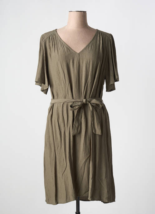 Robe mi-longue vert VILA pour femme