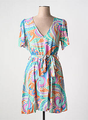 Robe courte manches courtes manches courtes bleu MOLLY BRACKEN femme