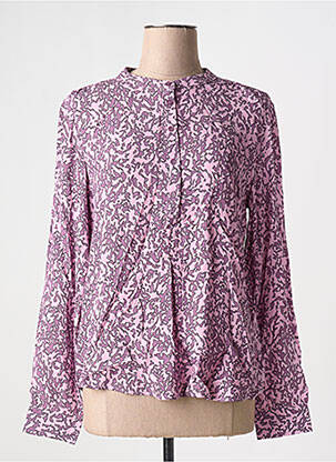 Blouse poignets boutonnés avec fente manches longues violet B.YOUNG femme