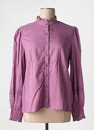 Chemisier coupe cintrée manches longues violet B.YOUNG femme