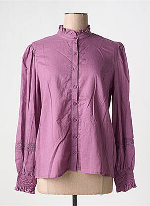Chemisier coupe cintrée manches longues violet B.YOUNG femme