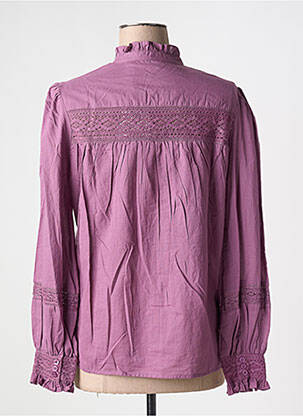 Chemisier coupe cintrée manches longues violet B.YOUNG femme