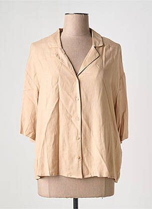 Chemisier manches courtes manches courtes beige VILA femme